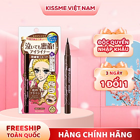 Bút Kẻ Mắt Nước Siêu Chống Trôi Nét Siêu Sắc Mãnh Màu Nâu Kissme Heroine Make Eyeliner Smooth Keep 0.4 mL