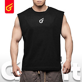 Áo Tanktop Glofit G-Pro Cotton 2 Chiều Co Giãn, Thể Thao, Thời Trang, Thoáng Mát, Thấm Hút Tốt -  Đen   - M ( dưới 60kg )