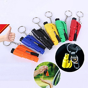 Mua Móc Khóa Cứu Hộ 3 Trong 1 Kiêm Búa Đập Kính Có Còi Và Dao Cắt Dây Tiện Lợi