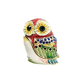 Small Owl Statue Miniature Animal Sculptures for Office Tabletop Wedding Celebration