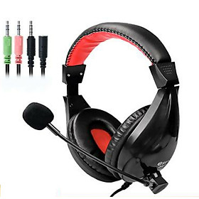 Tai nghe JT813 chụp tai 2 trong 1 dùng tốt cho cả điện thoại và máy tính, Jack 3.5 có mic thoại cực tốt, âm thanh siêu trầm ( Giao màu ngẫu nhiên )