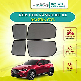 Rèm che nắng nam châm cho xe Mazda CX3, bộ 4 tấm cho 4 cửa, hàng loại 1 cao cấp nhất, vừa khít kính