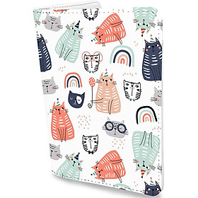Bao Da Hộ Chiếu MÈO CUTE - Ví Đựng Passport Và Phụ Kiện Cá Tính - PPT102