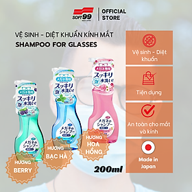 Nước vệ sinh mắt kính dạng bọt Shampoo For Glasses Extra Clean 200ml Soft99