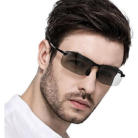 Kính đổi màu đi ngày và đêm dành cho nam và nữ A3043 gọng Nhôm Magiê nhẹ,mắt kính polarized phân cực