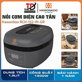 Mua Nồi Cơm Điện Cao Tần Hawonkoo RCH-152-BA  1300W-1.5Lit  7 Chế Độ Nấu  Hàng Chính Hãng