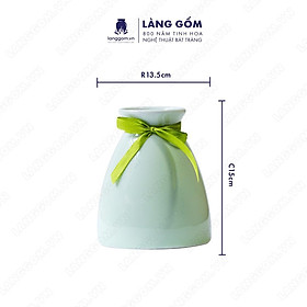 Mua Bình hoa  lọ hoa Gốm sứ Bát Tràng cao cấp Men ngọc chân váy dùng làm quà tặng  trang trí - Làng Gốm Bát Tràng