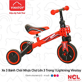 Xe 3 bánh chòi Nhựa Chợ Lớn 3 trong 1 Lightning - M1838-X3B