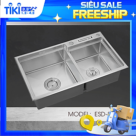 Mua Chậu Rửa Chén Ecalite ESD-8248HS - Lắp Nổi -  Ngang 82cm - Inox 304 Cực Bền - Hàng Chính Hãng