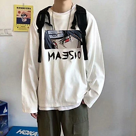 Áo Sweater Tay Dài Cổ Tròn Dáng Rộng In Họa Tiết Hoạt Hình Phong Cách Hip Hop Nhật Bản Thời Trang Cho Nam Size M-8XL