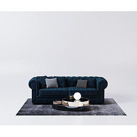 Mua Ghế sofa Wave phòng khách phong cách cổ điển màu xanh.