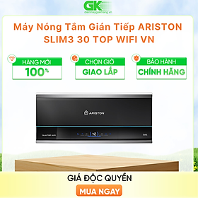 MÁY NÓNG TẮM GIÁN TIẾP ARISTON 30 lít  SLIM3 30 TOP WIFI VN - HÀNG CHÍNH HÃNG - CHỈ GIAO HCM