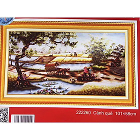 Tranh thêu chữ thập Làng Quê Việt Nam 222260-101x58cm