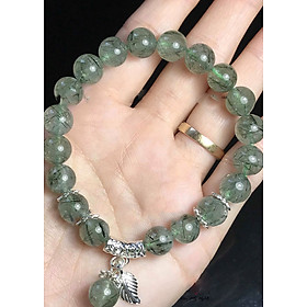 Vòng tay tóc xanh mix charm 925