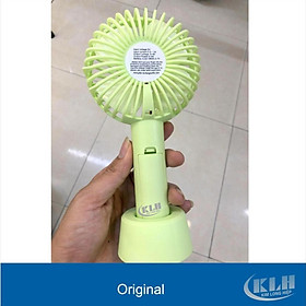 Mua Quạt tích điện mini  quạt cầm tay pin sạc  có đế để trên bàn hoặc cầm di động