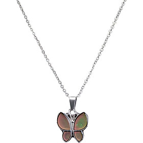 Sensitive Thermo Mood Color Change Butterfly Pendant Necklace Bridal Jewelry