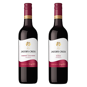 Bộ sản phẩm rượu vang đỏ Úc Jacob's Creek Classic TWIN Cabernet Sauvignon + Shiraz 750ml