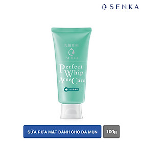 Sữa rửa mặt hỗ trợ trị mụn Senka Perfect Whip Acne Care 100g