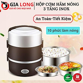 Mua Hộp Cơm Cắm Điện 3 Tầng Ruột Inox Cao Cấp - Hâm Nóng Cực Nhanh