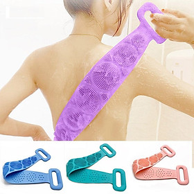 Hình ảnh Dây Đai Tắm Chà Lưng Silicon, Đai Cọ Lưng Massage Silicon - Làm Sạch Da Loại Bỏ Da Chết - Hàng Chính Hãng MINIIN