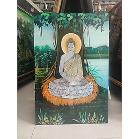 Mua Tranh sơn mài Phật Thích Ca cẩn ốc 40x60 cm