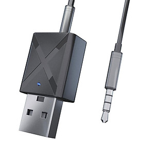 Cáp Chuyển Đổi Bluetooth 2 Trong 1 Cổng Bluetooth 5.0 Sang Cổng Âm Thanh 3.5mm K302 Dùng Cho TV/PC Trên Ô Tô