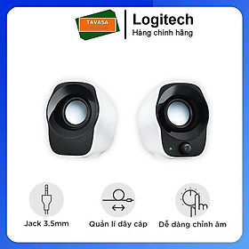 Mua Loa âm thanh nổi có dây Logitech Z121 - Kết nối jack 3.5mm và USB-A  điều chỉnh độ dài dây ở mặt sau  nhỏ gọn  phù hợp PC/ Laptop - Hàng chính hãng