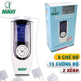 Máy Massage Xung Điện Nikio NK-103 - 2 Kênh Matxa Độc Lập , 4 Miếng Dán Mát Xa Toàn Thân, 9 Chế Độ, 15 Cường Độ Tùy Chỉnh, Pin Sạc Tiện Lợi