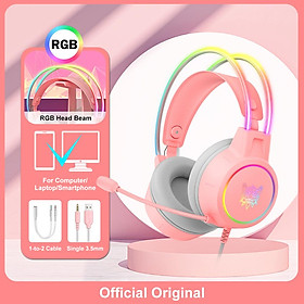 Tai nghe có dây Onikuma X15 Pro với RGB Head chùm tia linh hoạt Điều khiển nút Game