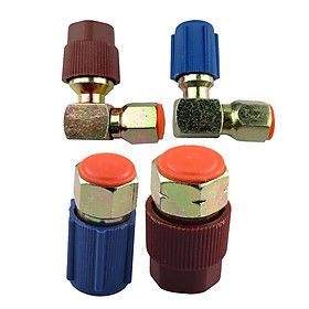 4 Pieces A/C R12 to R134A Quick Coupler Connector Adapter Car High Low Side