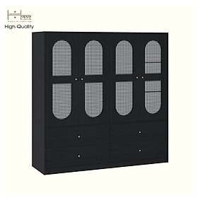 Mua HAPPY FURNITURE   Tủ quần áo 4 cửa mở 4 ngăn kéo - MAY   TCM_250   180cm x 54cm x 180cm DxRxC