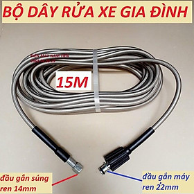 Mua Dây rửa xe cao áp cho máy xịt rửa áp lực 15m - Ren trong thuận tiện