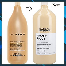 Dầu gội cho tóc hư tổn L'ORÉAL Serie Expert Absolut Repair Instant resurfacing shampoo 1500ml - Chính hãng