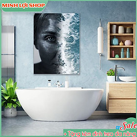 Tranh phòng tắm chân dung hiện đại tráng gương phalê TẶNG KÈM ĐINH TREO TPT11