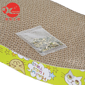 Bàn cào móng cho mèo lượn sóng (tặng kèm catnip)