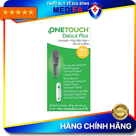 Combo 25 Que Thử Đường Huyết & 25 Kim Chích Máu OneTouch Ultra Plus Flex Nhập Khẩu Chính Hãng