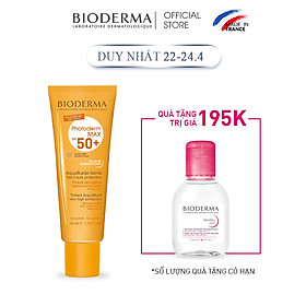 Kem chống nắng giảm bóng nhờn cho mọi loại da Bioderma Photoderm MAX Aquafluide Teinte Claire SPF 50+ - 40ml (Màu Light)