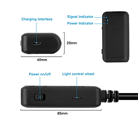 Quà Tặng Trị Giá 299K - Hàng Chính Hãng Camera Nội Soi Công Nghiệp F220 Độ Dài 5m - Đường Kính Camera 5.5mm - Chống Nước IP67 - LED - Hành Ảnh Độ Phân Giải HD - Tích Hợp WiFi - Tương Thích HĐH Android iOS