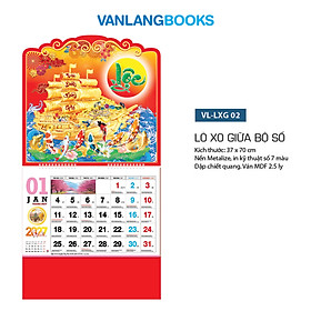Lịch Treo Tường 2027 Văn Lang - Kim Thuyền Lộc An (VLLXG02) Lịch Lò Xo Cao Cấp