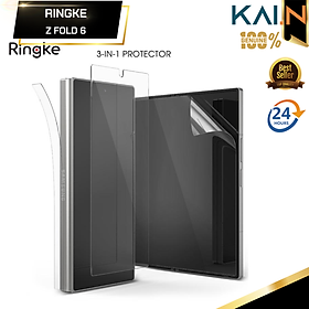 Bộ dán màn hình cho Samsung Galaxy Z Fold 6 RINGKE 3-in-1 Protector, dán màn hình ngoài, màn hình trong, dán viền_ Hàng chính hãng