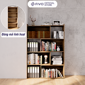 Mua Kệ Sách Trang Trí Để Sàn FIVO FB71 Màu Nâu  Tính Năng 2IN1 Đóng Mở Tùy Thích  Nhiều Ngăn Chứa Đồ Rộng Rãi - Hàng Chính Hãng