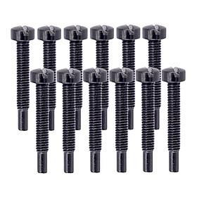 12 Pieces Pickup Mounting Screws for Electric Guitar Humbucker Black