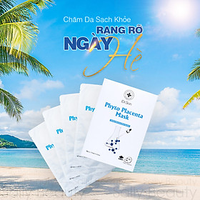MẶT NẠ IDR.SKIN DƯỠNG ẨM DA GIÚP TRẮNG DA NHAU THAI - Chống Khô Da - Thương Hiệu iDr.Skin xuất xứ HÀN QUỐC - Phyto Placenta Maks KOREA (HỘP 10 MIẾNG. 35ml/ Miếng) Hàng Chính Hãng