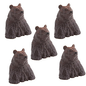 5Pcs Bear Animal Fairy Garden Figurine Micro Landscape Dollhouse Decor