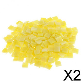 2x250 Pieces Vitreous Glass Mosaic Tiles for Arts DIY Crafts Yellow