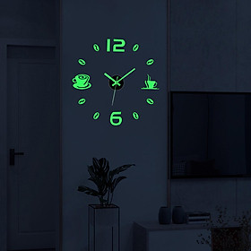 Frameless DIY Wall Clock Decor Stickers Non Ticking 3D Mirror Wall Clock Quiet Hanging   Clock for Bathroom Wall Decor