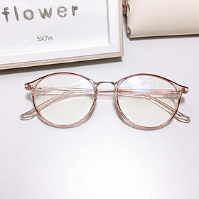 Gọng Kính Cận Nhựa Trong Cầu Kim Loại Mắt Tròn 2168 - Gọng Kính Cao Cấp Phong Cách Hàn Quốc