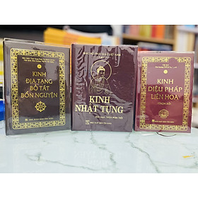 Combo Kinh Địa Tạng, Kinh Pháp Hoa, Kinh Nhật Tụng ( Bìa da, khổ A6) - Tổ In ấn và Phát hành kinh sách