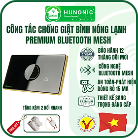 [Chống Giật] [ Công nghệ Bluetooth Mesh] Công Tắc Chống Giật Bình Nóng Lạnh Thông Minh Premium Hình Chữ Nhật Viền Vàng