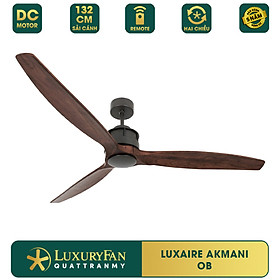 Mua Quạt Trần Điện LUXAIRE AKMANI có điều khiển từ xa  3 cánh gỗ - Hàng chính hãng